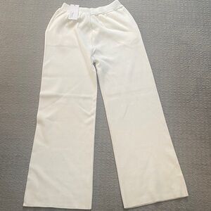 Fashion Cream Wide Leg Pants